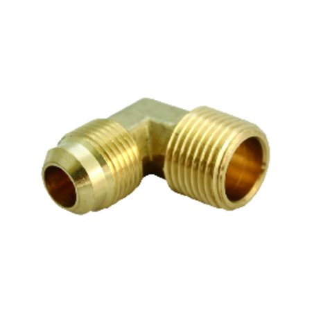 JMF 1/4 in. Flare X 1/4 in. D MPT Brass 90 Degree Elbow 4506127